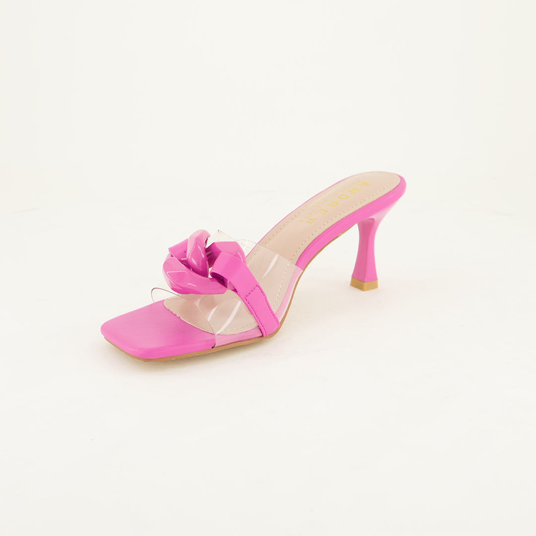 Hot pink toe heel