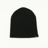 Ribbed Knite Skull Beanie.Rubber Z Label.