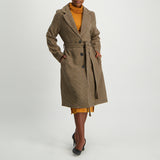 Choc/Black Printed Coat
