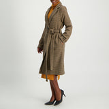 Choc/Black Printed Coat