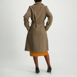 Choc/Black Printed Coat
