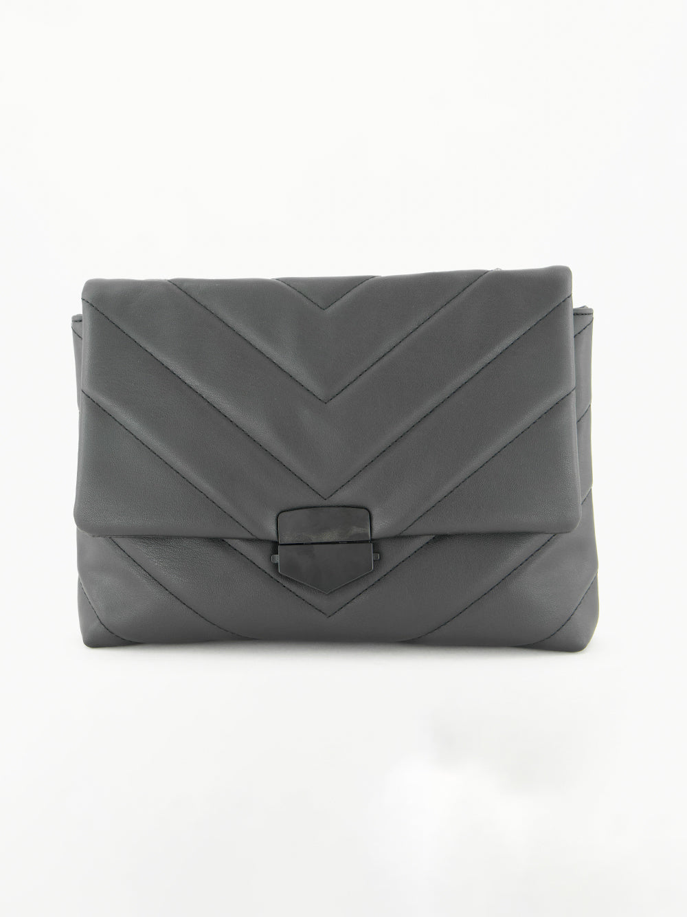 Chevron Quilt Flap Bag.Chain And Pu Strap.