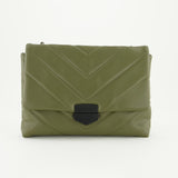 Pu Chevron Quilt Flap Bag.Chain And Pu Strap.