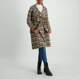 Printed Check Coat