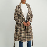 Printed Check Coat