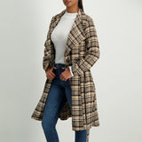 Printed Check Coat