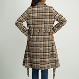 Printed Check Coat