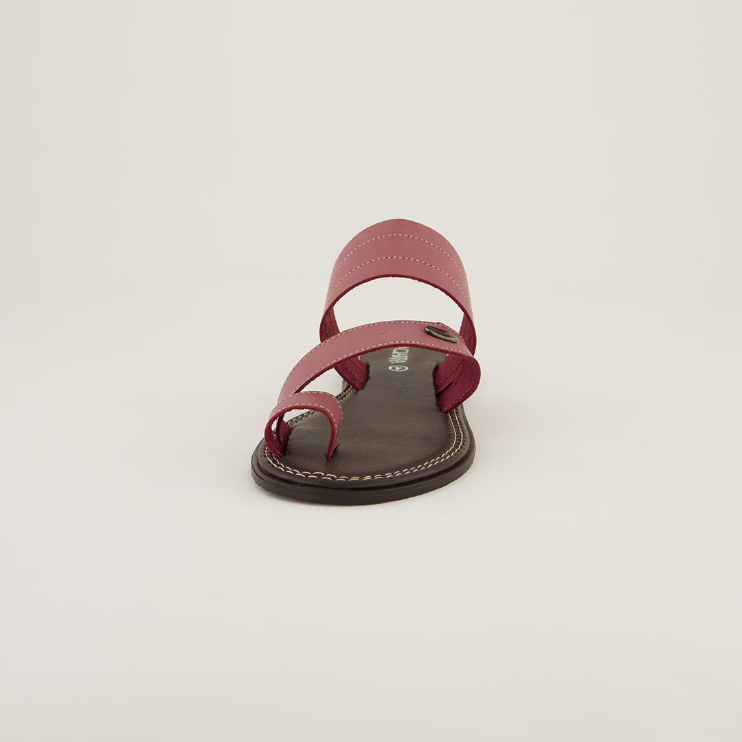 Push In Toe Sandal.Ingot And Double Stitched Insole.