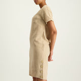 Stone Button Dress