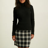 Ladies Black Polo Neck Top