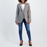 Black and Pink Check Blazer