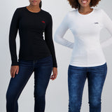 Ladies Black/White 2pk Tops