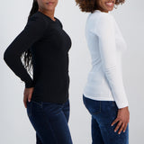 Ladies Black/White 2pk Tops