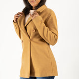 LADIES CIARRA MOCHA  MELTON BLAZER WITH POCKET