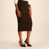 Knitted Skirt With Slit Detail