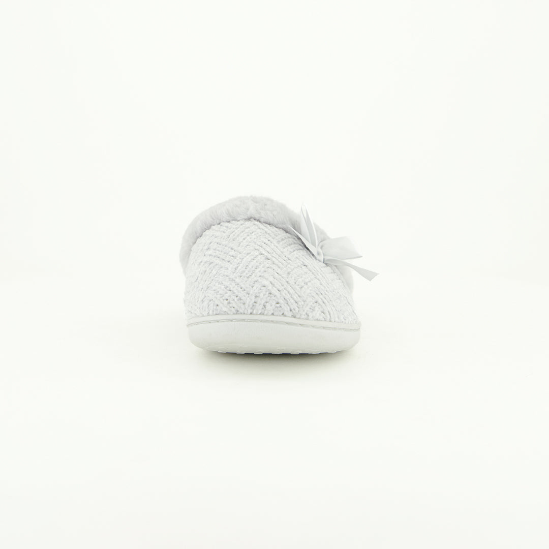 Grey Weave Chenille Bedroom Slippers