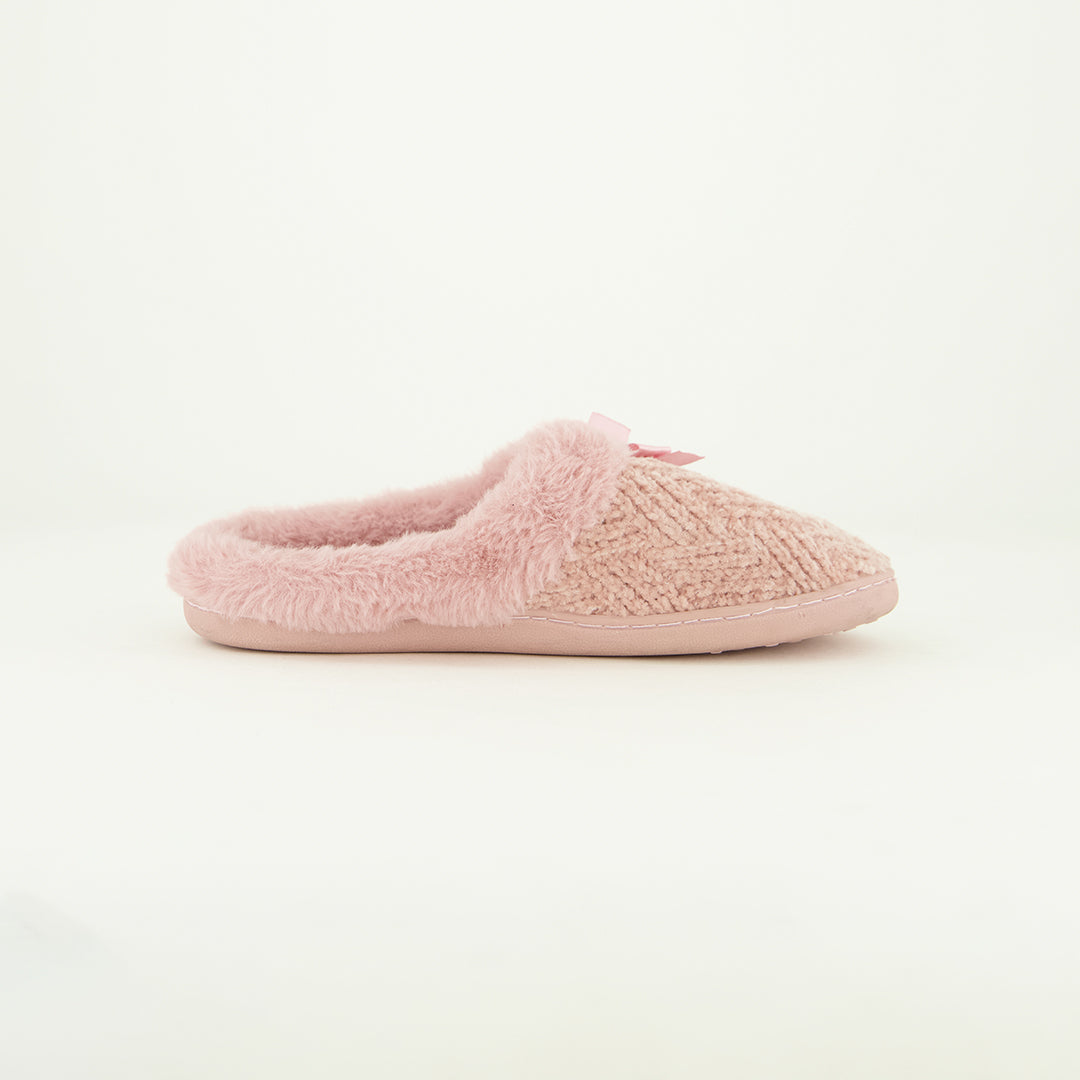 Plush Weave Chenille Bedroom Slippers