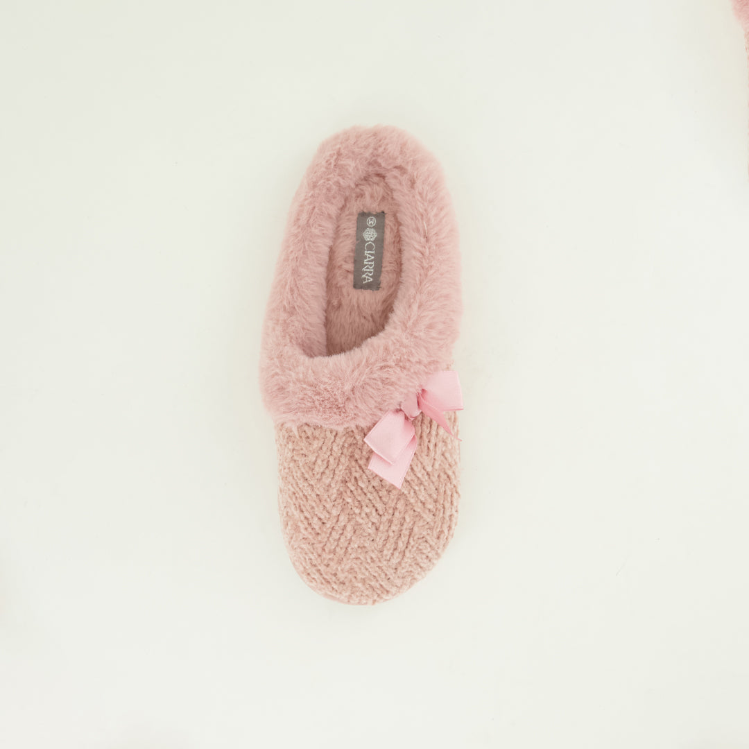 Plush Weave Chenille Bedroom Slippers