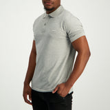 MENS ZAFF GREY STRETCH PIQUE GOLFER (CORE)