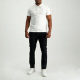 MENS ZAFF WHITE STRETCH PIQUE GOLFER (CORE)