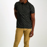 MENS MODA BLACK AOP GOLFER
