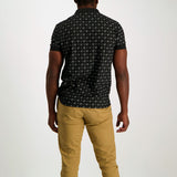 MENS MODA BLACK AOP GOLFER