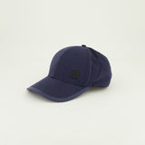Nylon Peak Cap.Matte Black Metal Ingot.