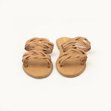 Weave Leather Push In Sandal.