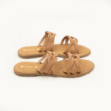 Weave Leather Push In Sandal.