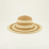Striped Downturn Straw Sun Hat.