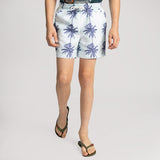 BOYS MODA TURQUOISE PRINTED SWIM SHORTS (PALM PRINT)