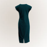 Teal V-Neck Dress
