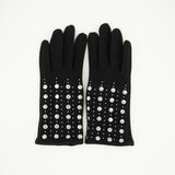 Knit Gloves.Silver Ingot Detail.