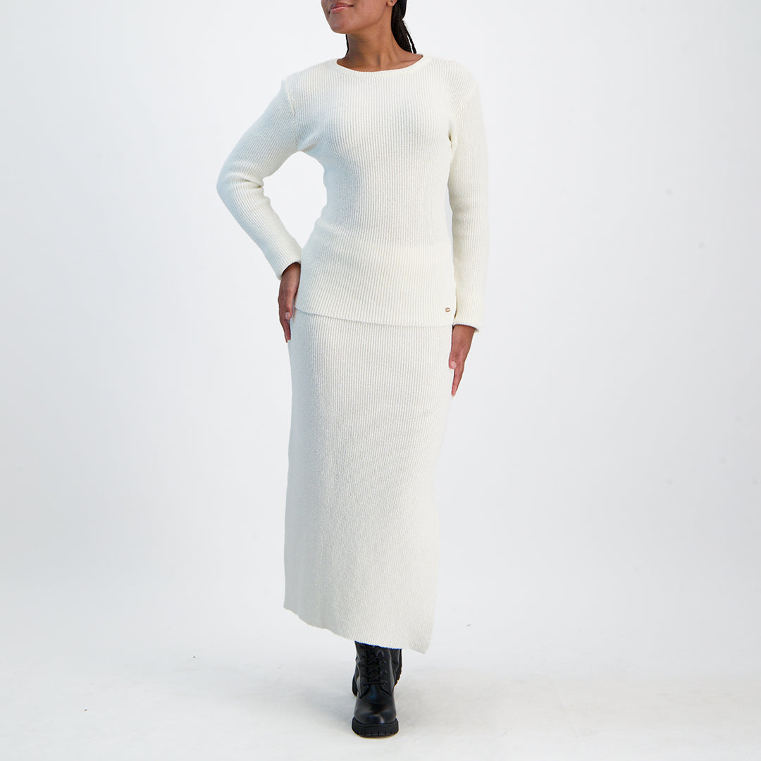 Cream Knit Top