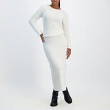 Cream Knit Skirt