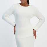 Cream Knit Top