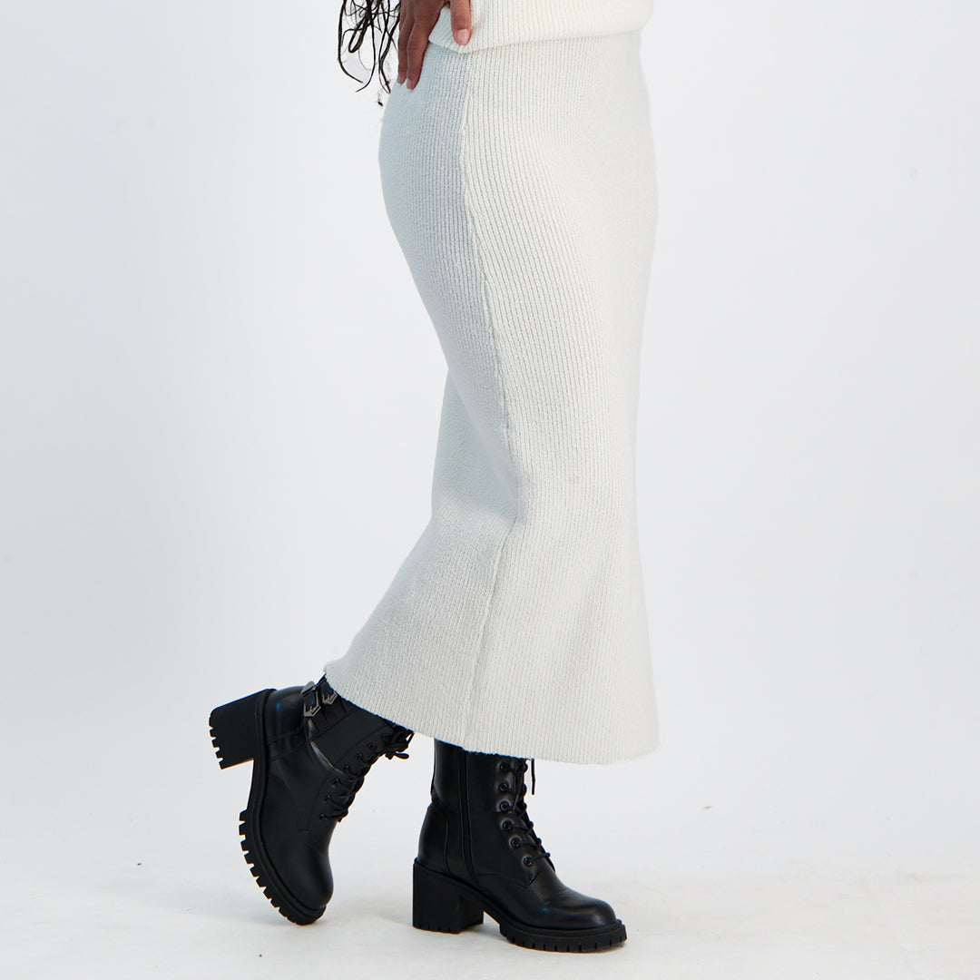 Cream Knit Skirt