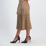 Caramel  Lurex Skirt