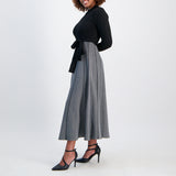 Black and White Pleated dress