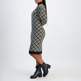 Stone and Black Lurex Dress