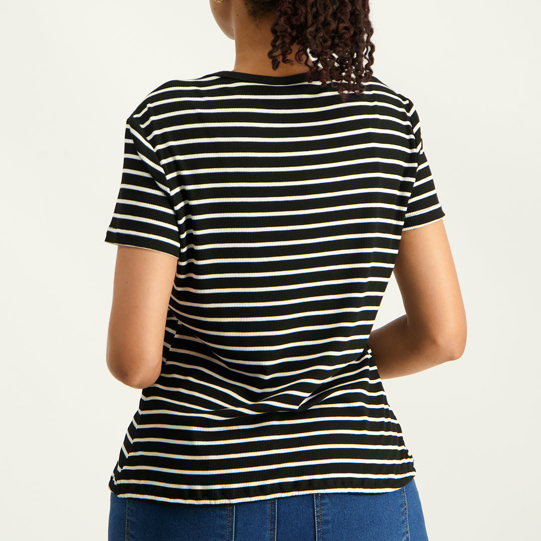 Stripe Sleeve Top