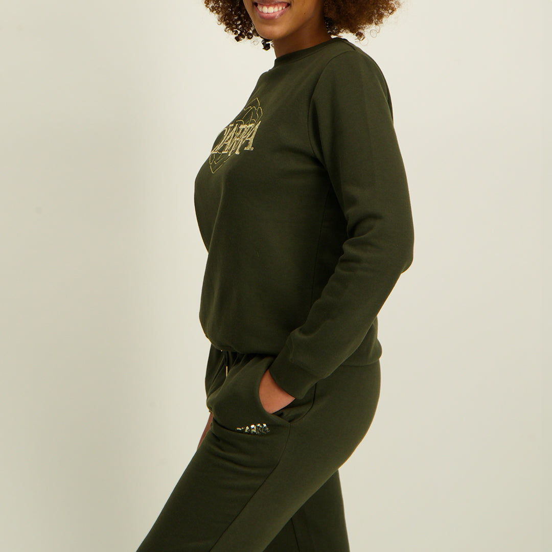 Ladies Olive Sweater