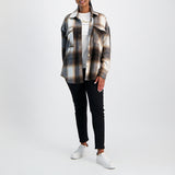 Ladies Brown/Black Shacket