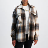 Ladies Brown/Black Shacket