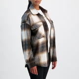 Ladies Brown/Black Shacket