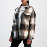 Ladies Brown/Black Shacket