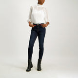 Ladies Ciarra White Lurex Blouse