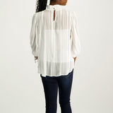 Ladies Ciarra White Lurex Blouse