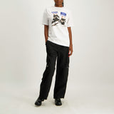 LADIES NOVA FASHION BLACK UTILITY WIDE LEG PANT