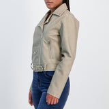 Tan Biker Jacket